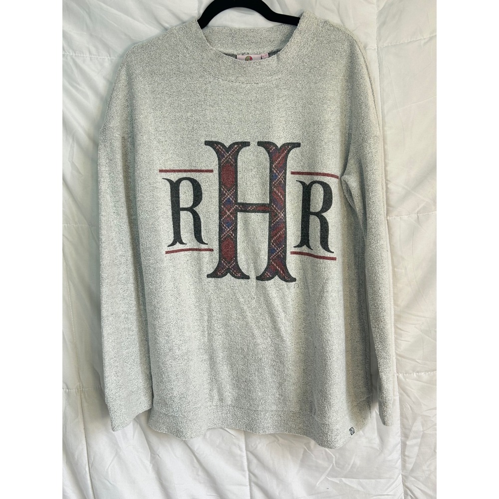MarleyLilly Women's LXL Gray Heathered Long Sleeve Sweatshirt RHR‎ Monogram